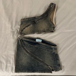 REVICE Black Asymmetrical Women's Jeans